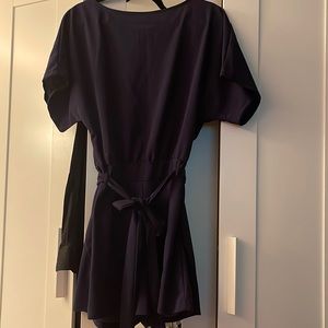 Navy Blue short sleeve romper